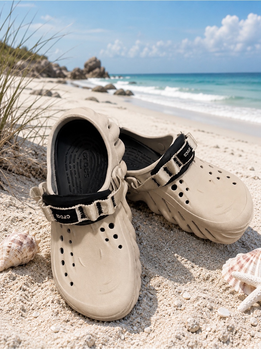 CROCS Echo Clogs Lightweight Comfort Summer Essential Footwear